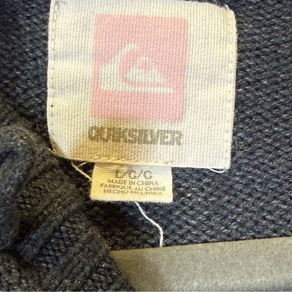 Quiksilver, Charcoal Knit Hoodie. Size Large. Excellent condition! - Picture 3 of 6